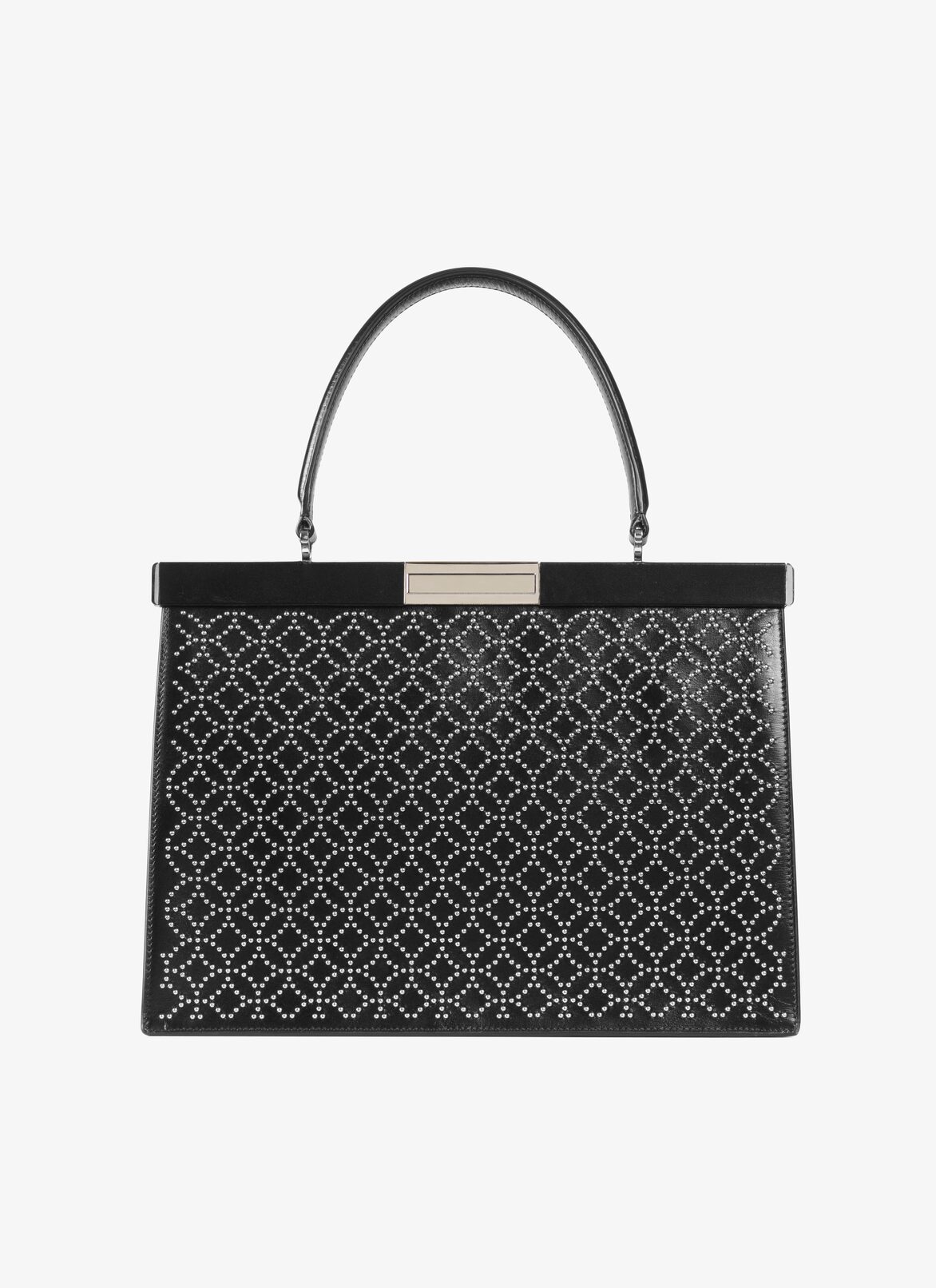 CECILE MEDIUM CUIR LUX CLOU ARABESQUE NOIR ALAÏA NOIR  CECILE MEDIUM CUIR LUX CLOU ARABESQUE NOIR